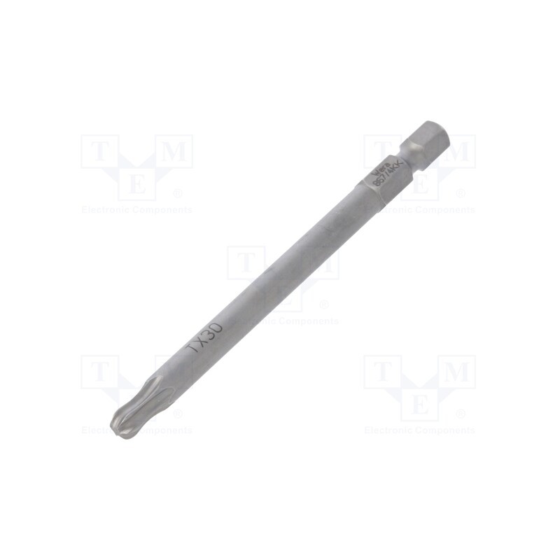 1 pcs x WERA - 5059704001 - Screwdriver bit, spherical,Torx®, TX30, Overall len: 89mm