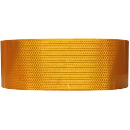 Self-adhesive reflective tape, yellow foil, 10 cm