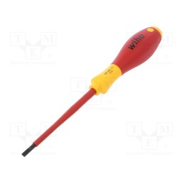 1 pcs x WIHA - 823 - Screwdriver, insulated, slot, 4,0x0,8mm, Blade length: 100mm