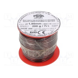 1 rol x INDEL - DN2E1,90-200G - Coil wire, double coated enamelled, 1.9mm, 0.2kg, -65÷200°C