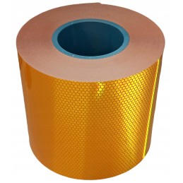 Self-adhesive reflective tape, yellow foil, 15 cm