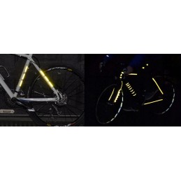 Self-adhesive reflective tape, yellow foil, 15 cm