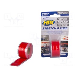 1 rol x HPX - SO2503 - Tape: sealing, W: 25mm, L: 3m, Thk: 0.5mm, red, silicone, max.200°C