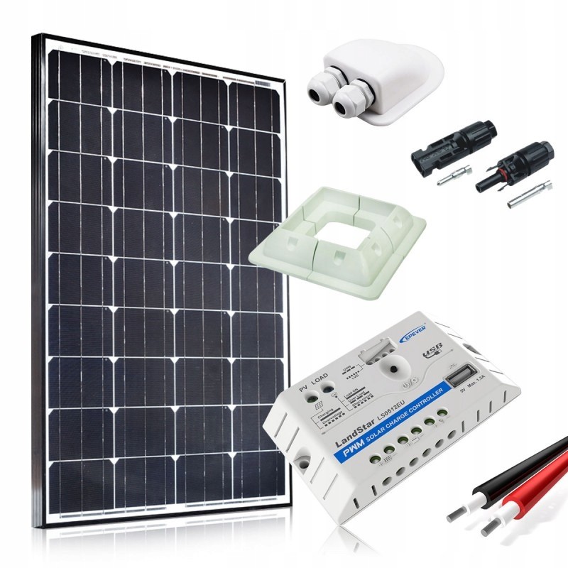 Solar kit for a camper, solar camper 100w
