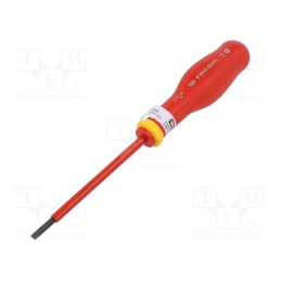 1 pcs x FACOM - AT4X100VE - Screwdriver, insulated, slot, 4,0x0,8mm, Blade length: 100mm