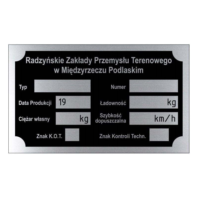 Międzyrzecz trailer nameplate
