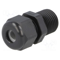 1 pcs x HUMMEL - 1.209.1601.31 - Cable gland, with long thread, M16, 1.5, IP68, polyamide, black
