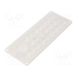 1 pcs x HT HI TECH POLYMERS - HTK-24 TPE - Multigate grommet, elastomer thermoplastic TPE, light grey