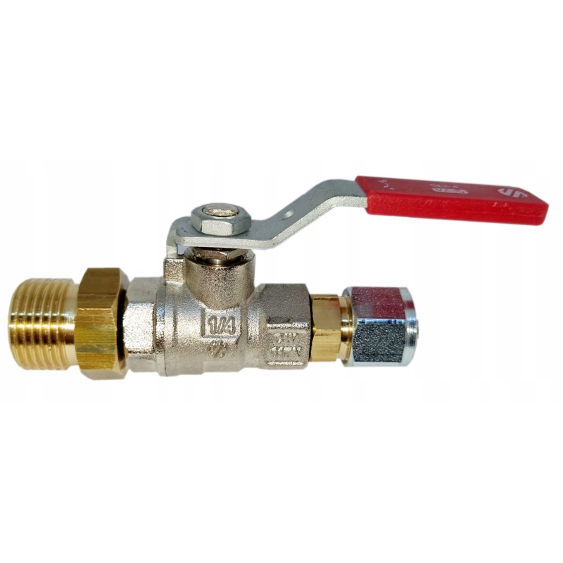 Ball valve, cylinder thread w21 8x1 14 l faro8mm