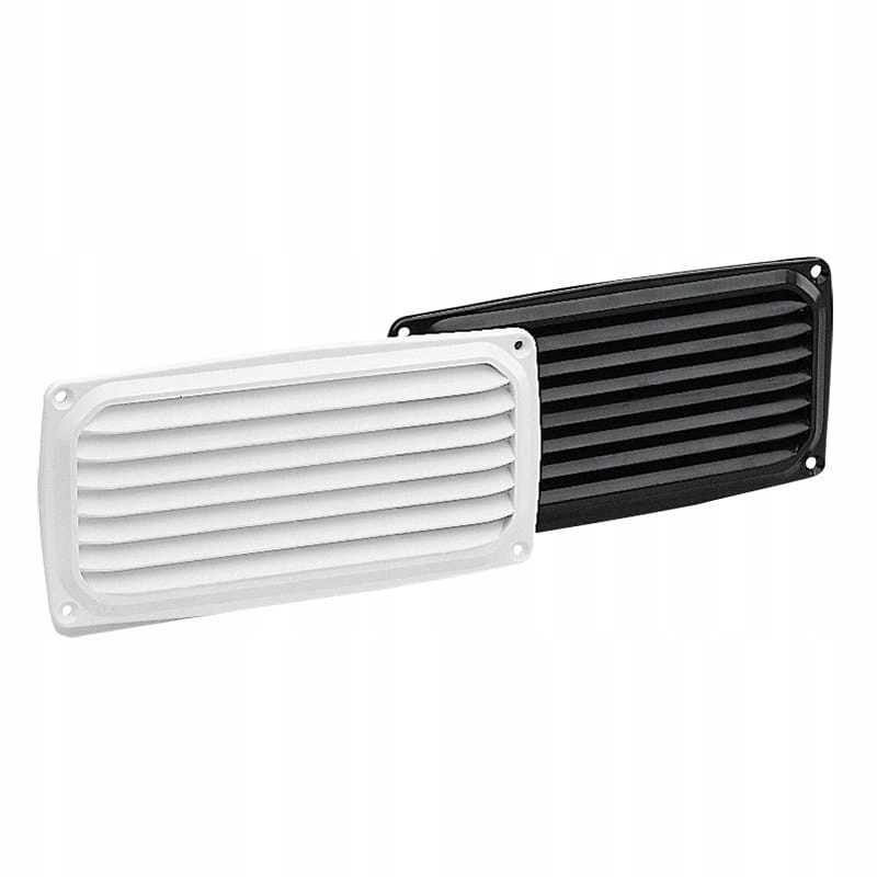 PVC ventilation grille 200x100mm black for boats