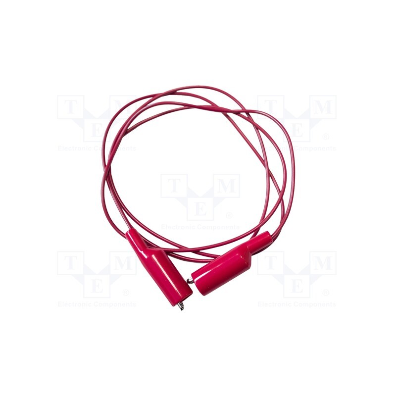 1 pcs x MUELLER ELECTRIC - BU-3030-A-36-2 - Test lead, 10A, both sides,aligator clip, Urated: 300V, Len: 0.9m