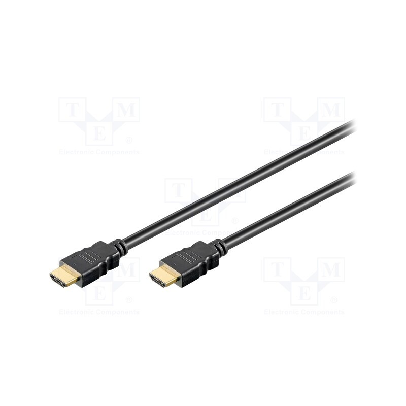 1 pcs x Goobay - 51824 - Cable, HDMI 1.4, HDMI plug,both sides, PVC, 10m, black