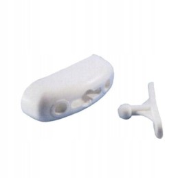 White caravan camper door latch