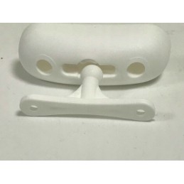 White caravan camper door latch