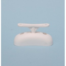 White caravan camper door latch