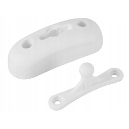 White caravan camper door latch