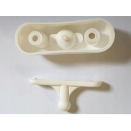 White caravan camper door latch