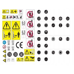 Warning stickers for forklift e0040389