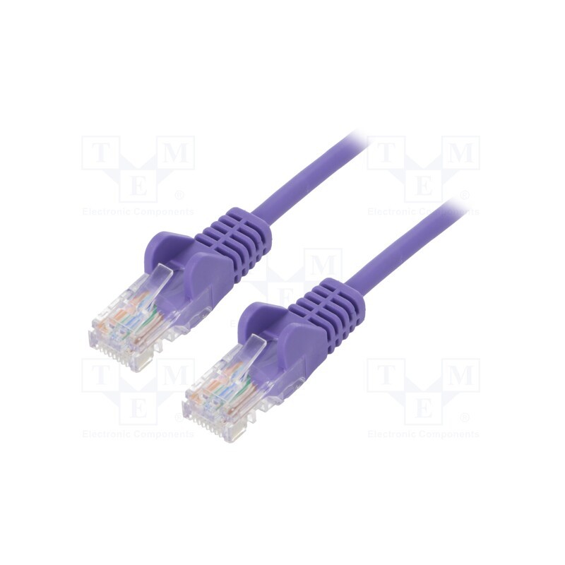 1 pcs x Goobay - 95263 - Patch cord, U/UTP, 6, stranded, CCA, PVC, violet, 1m, 24AWG