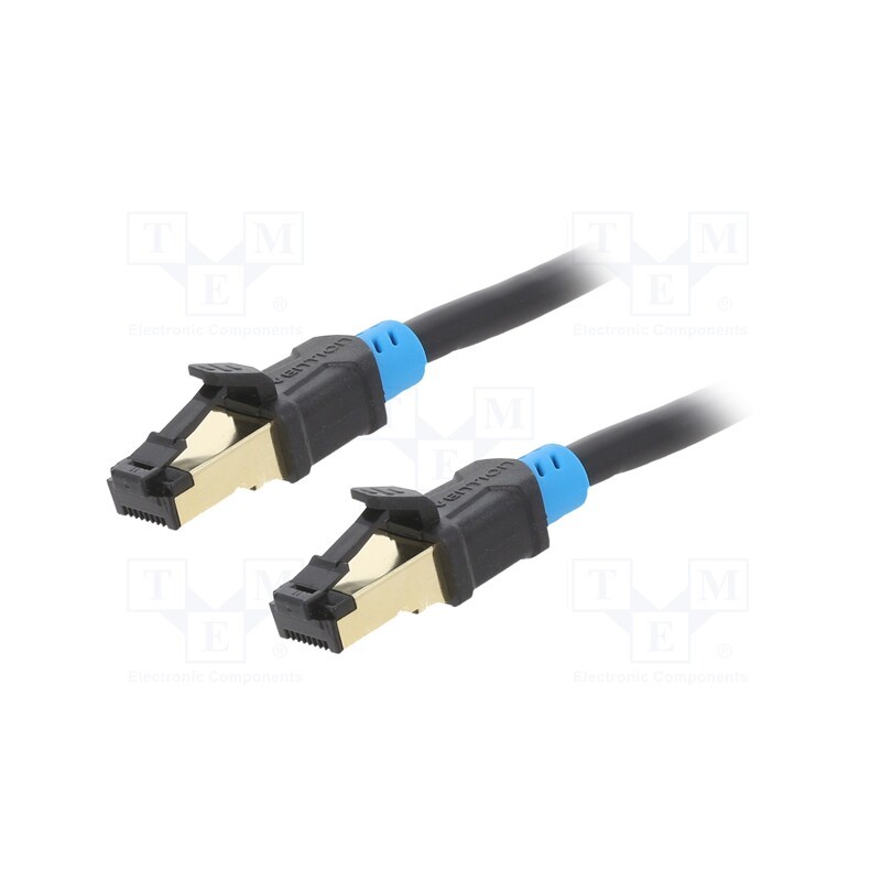 1 pcs x VENTION - VAP-A06-B150 - Patch cord, S/FTP, 6, Cu, PVC, black, 1.5m, RJ45 plug,both sides