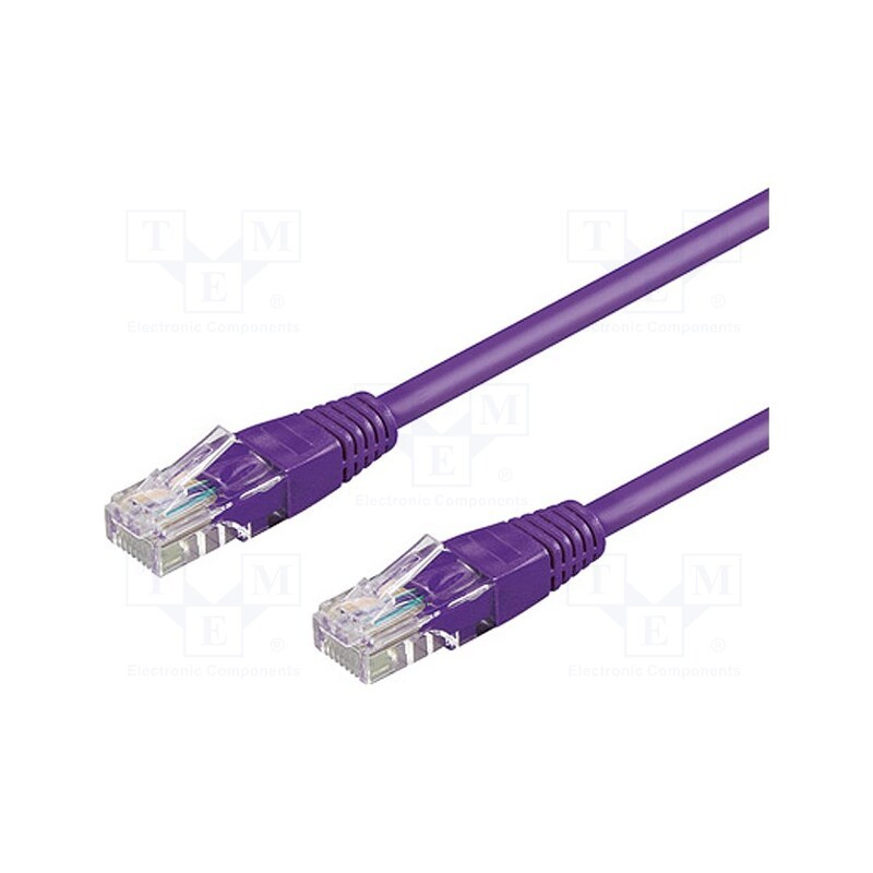 1 pcs x Goobay - 95234 - Patch cord, U/UTP, 5e, stranded, CCA, PVC, violet, 3m, 27AWG