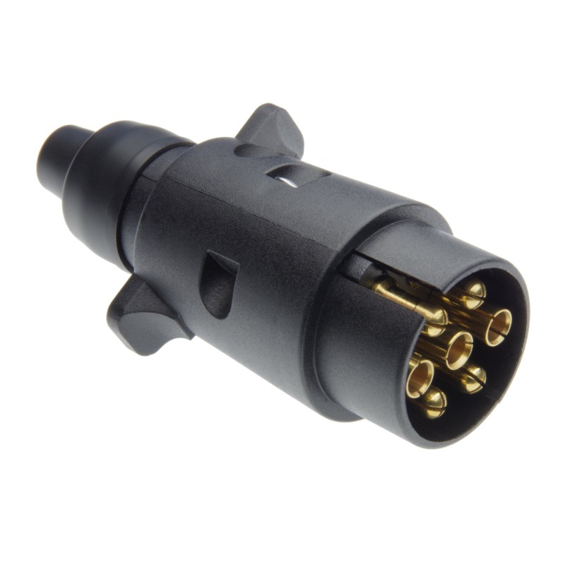 Plug 7-pin plug for trailer hitch