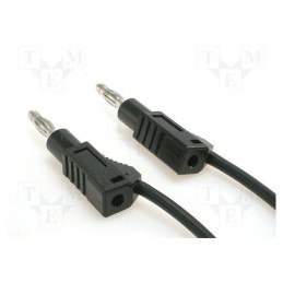 1 pcs x ELECTRO-PJP - 2117-100-SW - Test lead, 60VDC, 36A, banana plug 4mm,both sides, Len: 1m, black