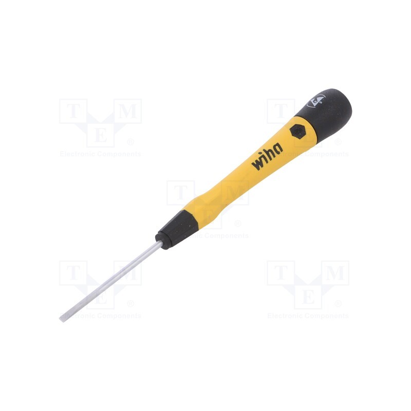 1 pcs x WIHA - 43673 - Screwdriver, slot, precision, 3,5x0,6mm, ESD, PicoFinish® ESD