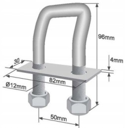 Floor holder for securing a load of 800 kg