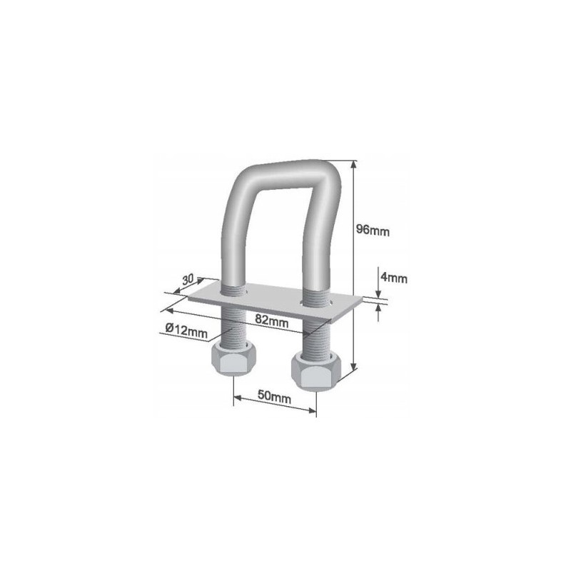 Floor holder for securing a load of 800 kg