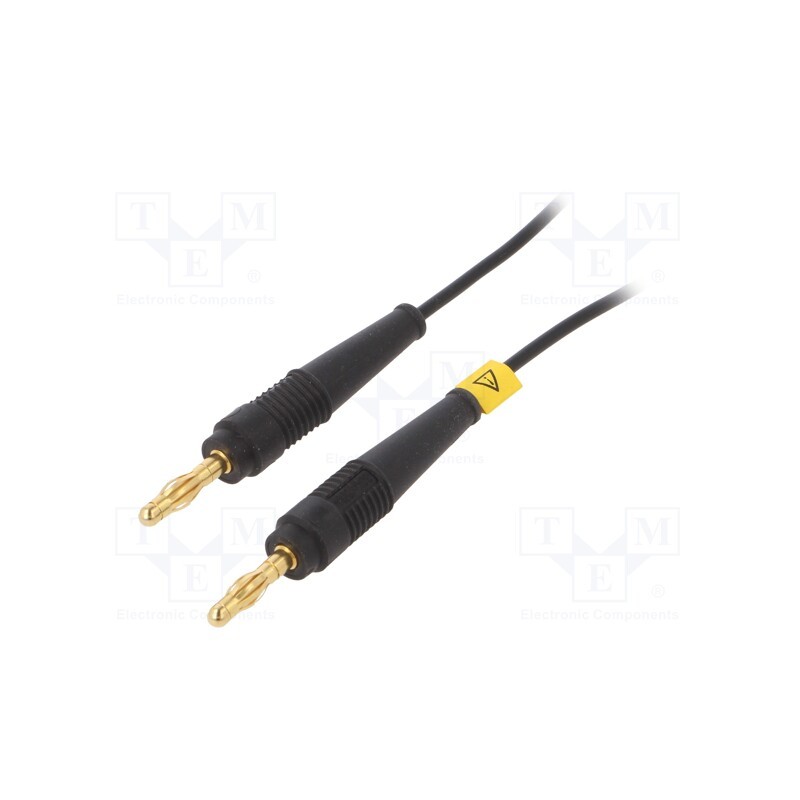 1 pcs x STu00c4UBLI - 64.1025-20021 - Test lead, 60VDC, 30VAC, 19A, banana plug 4mm,both sides, Len: 2m