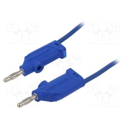 1 pcs x SCHu00dcTZINGER - MFK 20 / 2.5 / 150 / BL - Test lead, 70VDC, 33VAC, 32A, banana plug 4mm,both sides, blue