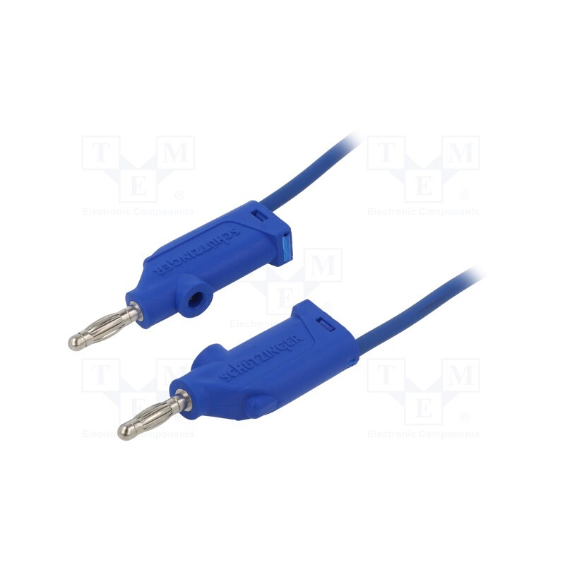 1 pcs x SCHu00dcTZINGER - MFK 20 / 2.5 / 150 / BL - Test lead, 70VDC, 33VAC, 32A, banana plug 4mm,both sides, blue