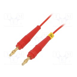 1 pcs x STu00c4UBLI - 64.1025-20022 - Test lead, 60VDC, 30VAC, 19A, banana plug 4mm,both sides, Len: 2m