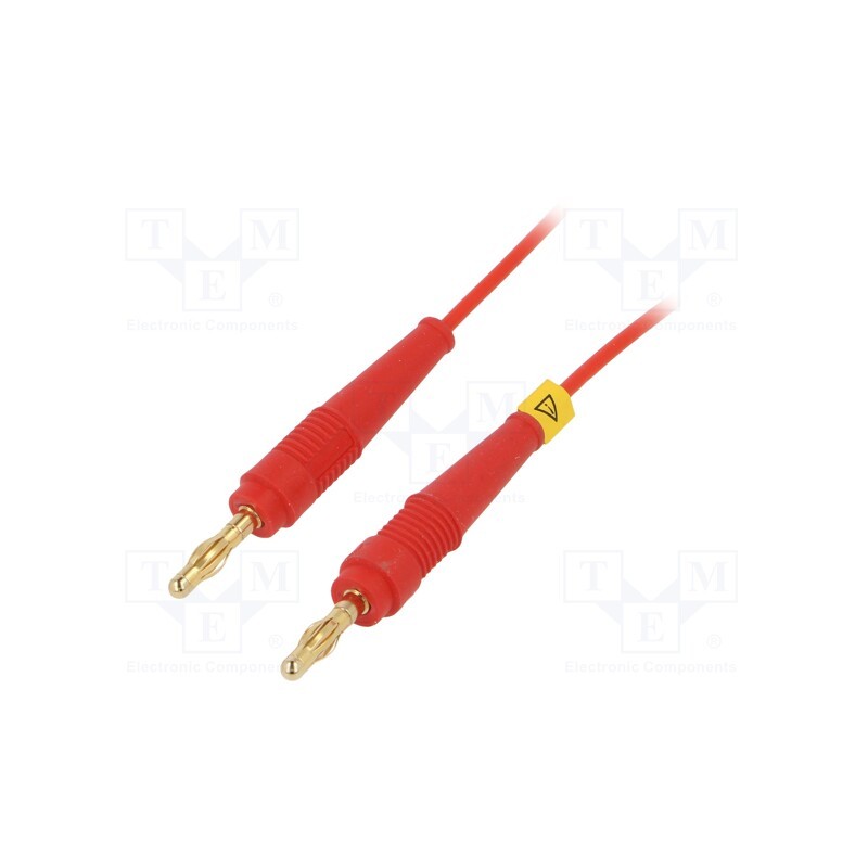 1 pcs x STu00c4UBLI - 64.1025-20022 - Test lead, 60VDC, 30VAC, 19A, banana plug 4mm,both sides, Len: 2m
