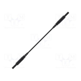 1 pcs x SCHu00dcTZINGER - MSFK A301 / 0.5 / 75 / SW - Test lead, 10A, banana plug 2mm,both sides, Len: 0.75m, black