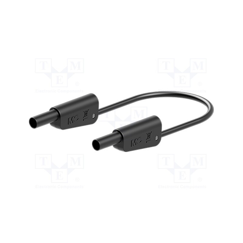 1 pcs x STu00c4UBLI - 66.2013-02521 - Test lead, 19A, banana plug 4mm,both sides, Urated: 1kV, black