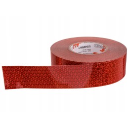 Red self-adhesive reflective tape 50mm 1m