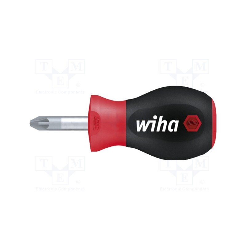 1 pcs x WIHA - 26973 - Screwdriver, Pozidriv®, PZ3, Stubby SoftFinish®