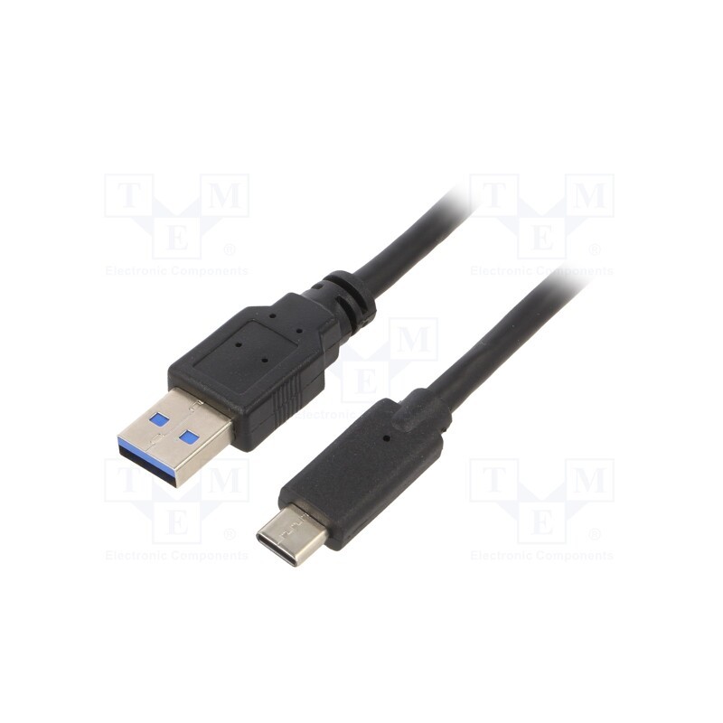 1 pcs x GEMBIRD - CCP-USB3-AMCM-0.5M - Cable, USB 3.0, USB A plug,USB C plug, gold-plated, 0.5m, black