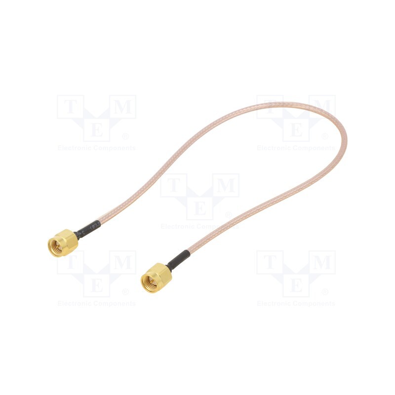 1 pcs x MUELLER ELECTRIC - BU-4150029012 - Cable, 50Ω, 0.3m, SMA plug,both sides, shielded, -65÷150°C, 12'