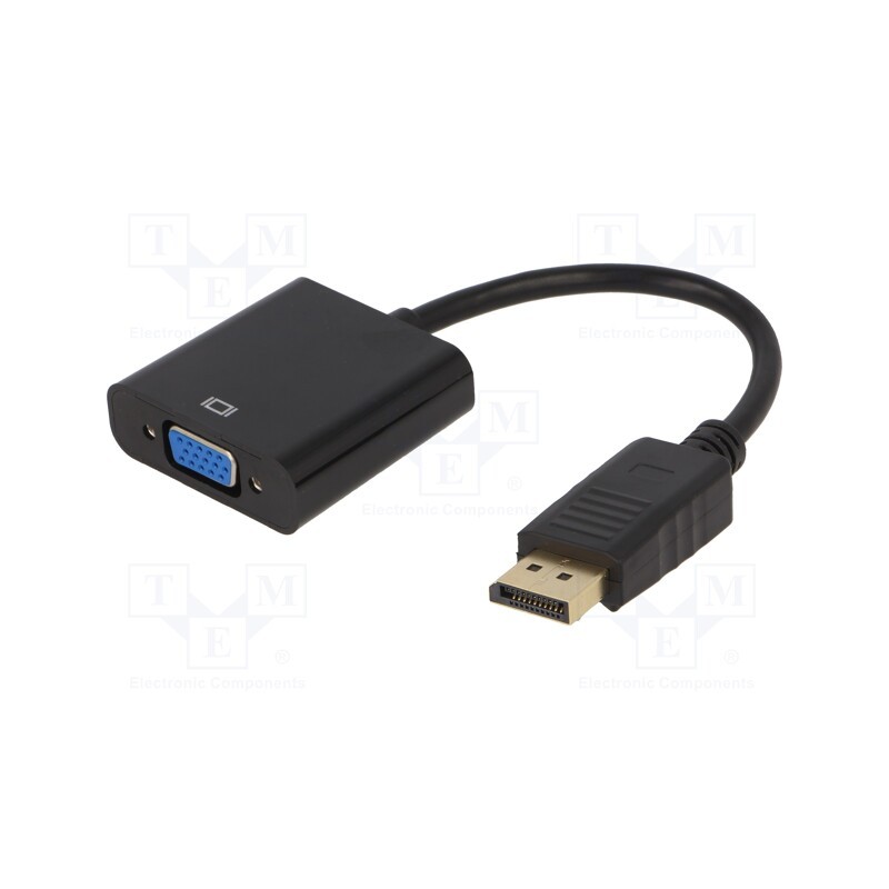 1 pcs x GEMBIRD - A-DPM-VGAF-02 - Converter, DisplayPort 1.1a, 0.15m, black