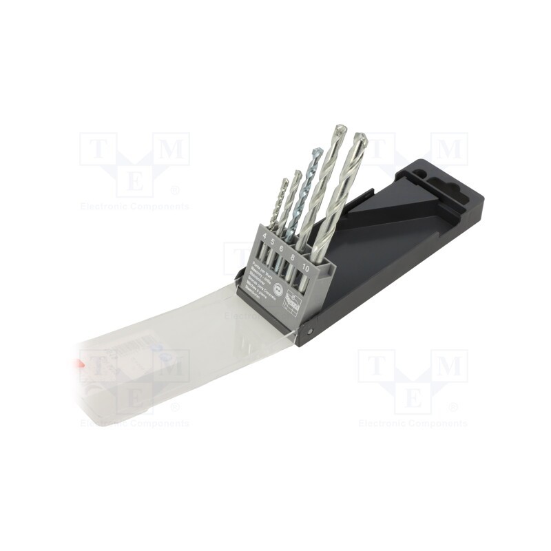 1 set x BM GROUP - 1919 - Drill set, for concrete, concrete,brick type materials, 5pcs.