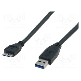 1 pcs x DIGITUS - AK-300116-010-S - Cable, USB 3.0, USB A plug,USB B micro plug, nickel plated, 1m