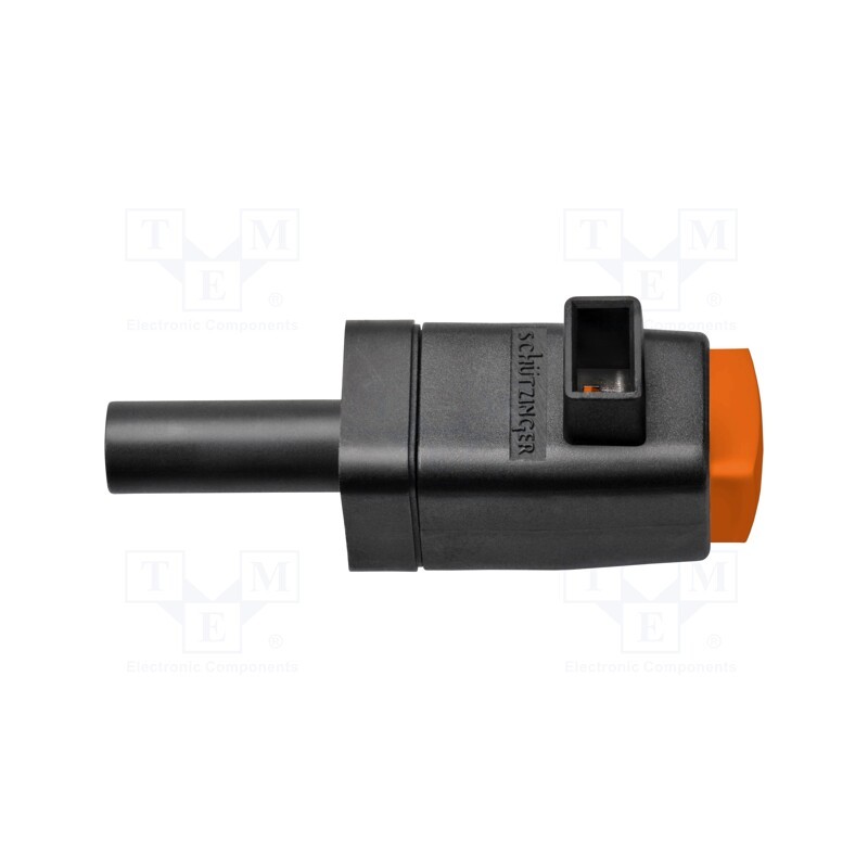 1 pcs x SCHu00dcTZINGER - SDK 799 / OR - Laboratory clamp, orange, 300VDC, 16A, screw, nickel, polyamide