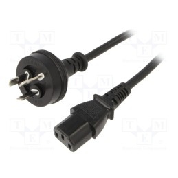 1 pcs x SUNNY - C13AU18 - Cable, 3G0.75mm2, AS/NZS 3112 (I) plug,IEC C13 female, PVC, 1.8m