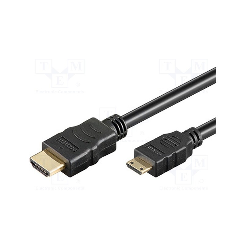 1 pcs x Goobay - 31930 - Cable, HDMI 1.4, HDMI plug,mini HDMI plug, PVC, Len: 1m, black
