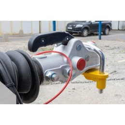 Securing the trailer's ball hitch lock