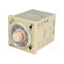 1 pcs x OMRON - H3CR-FN 100-240AC/100-125DC - Timer, 0,05s÷300h, DPDT, 250VAC/5A, Usup: 100÷240VAC, undecal, IP40