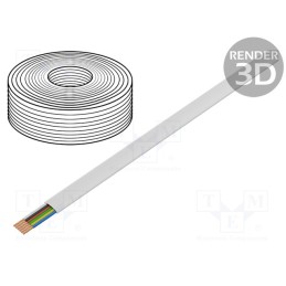 1 rol x Goobay - 93307 - Wire: telecommunication cable, 6x28AWG, stranded, white, 100m